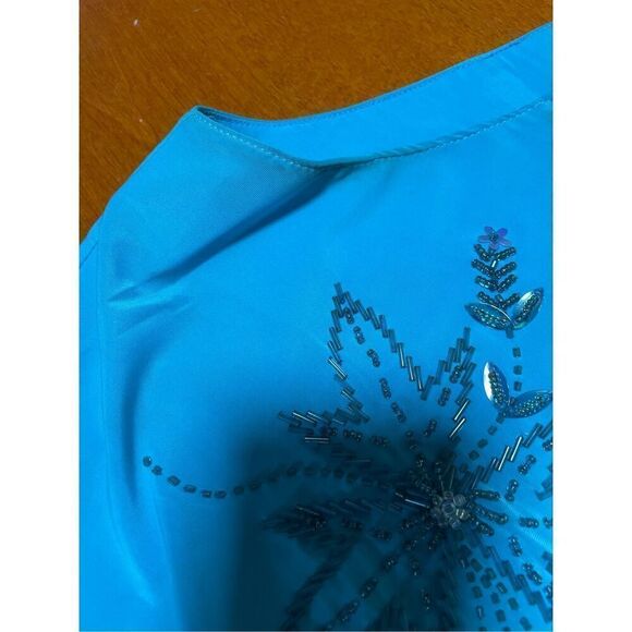 Two piece turquoise, sequined, lounge set - Picture 5 of 13